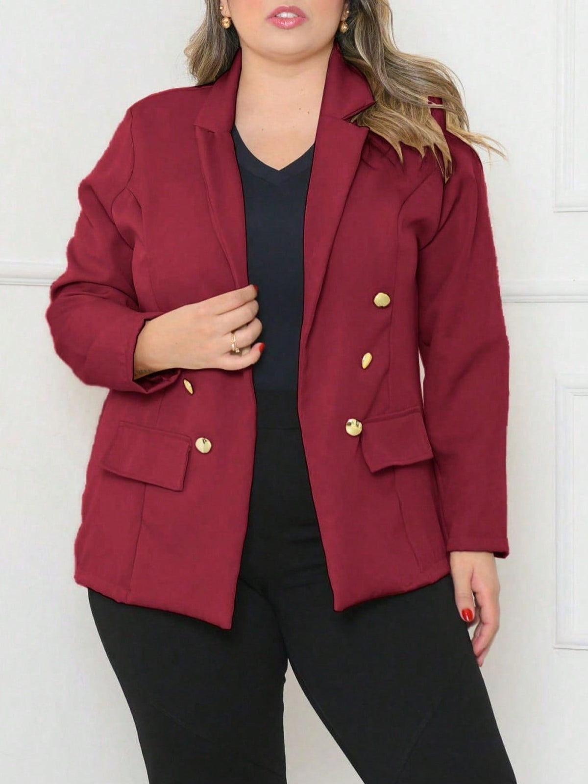 Blazer Feminino Plus Size Alfaiataria Paula