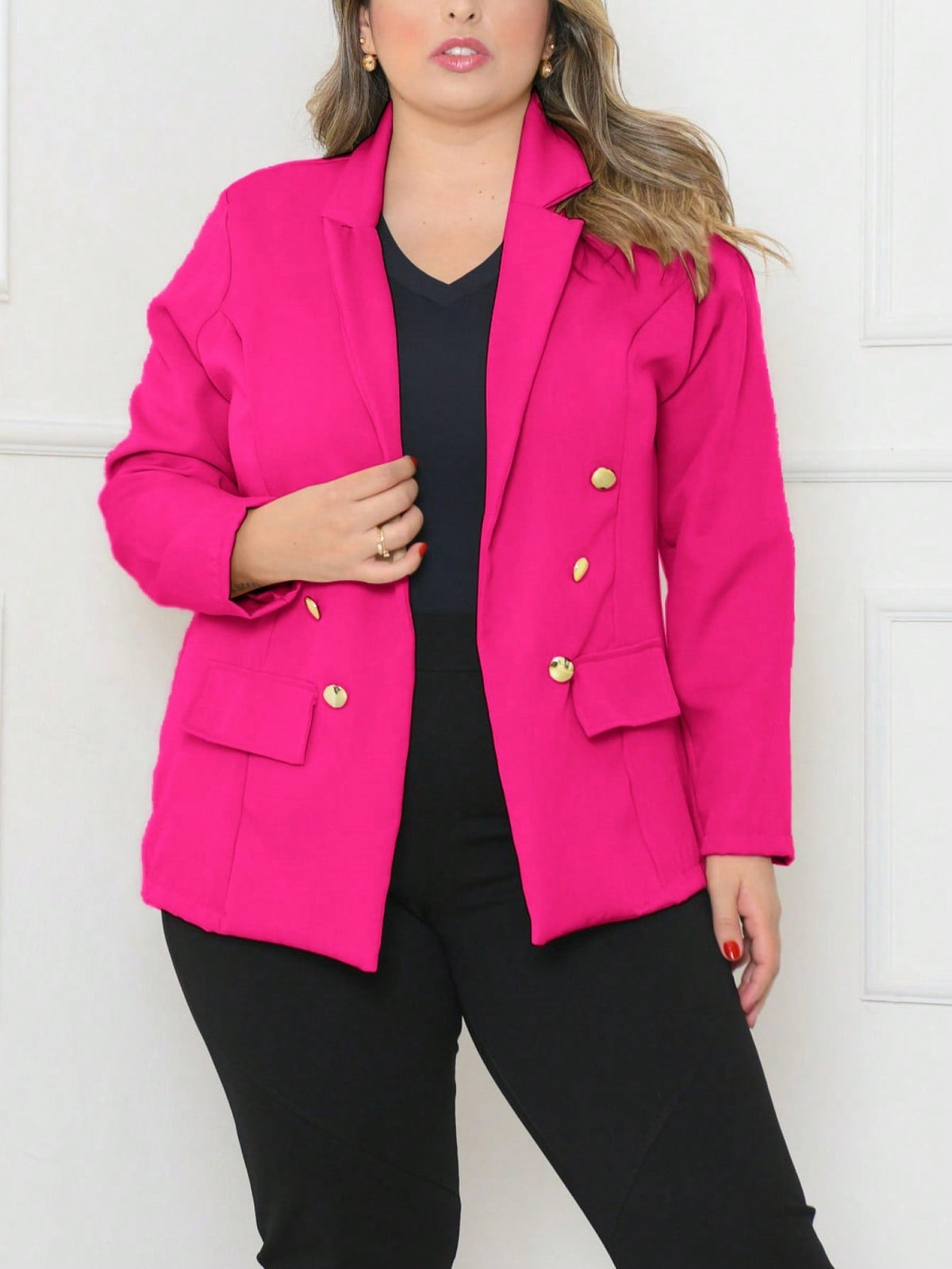 Blazer Feminino Plus Size Alfaiataria Paula